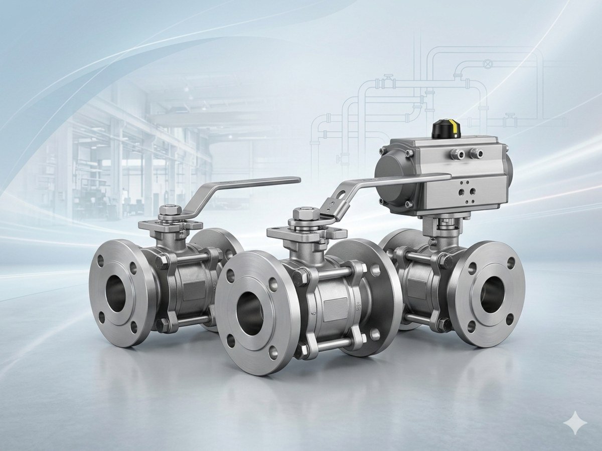 Stainless steel ball valves for industrial pipeline projects